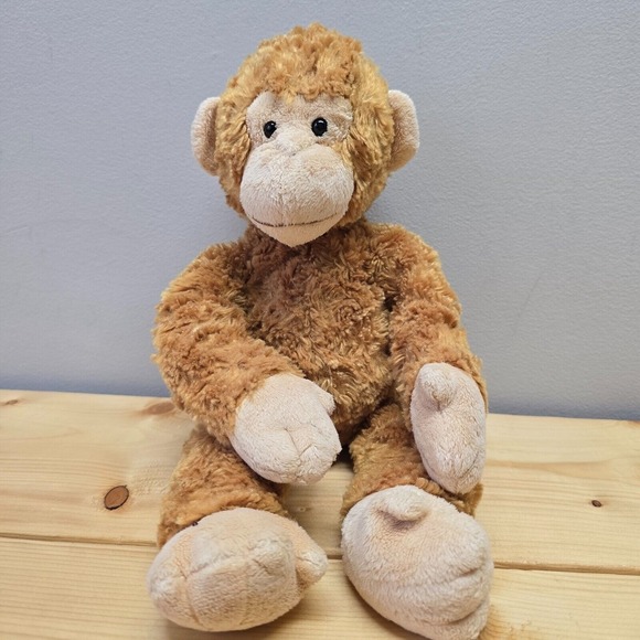Teddy Hermann Monkey Plush 13” Brown Stuffed Animal Toy Made in Germany - Picture 1 of 8